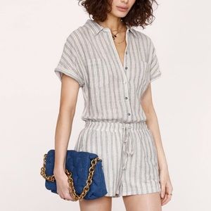 Heartloom Cece Striped Linen Blend Romper